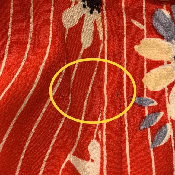 MADEWELL NWOT Side Button Skirt in Retro Stripe Lipstick Red - Picture 4 of 12